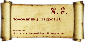 Movovarsky Hippolit névjegykártya